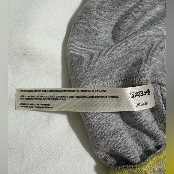 ANTHROPOLOGIE Daily Practice High Rise Drawstring Shorts | Large | Gray Pattern - Picture 15 of 15